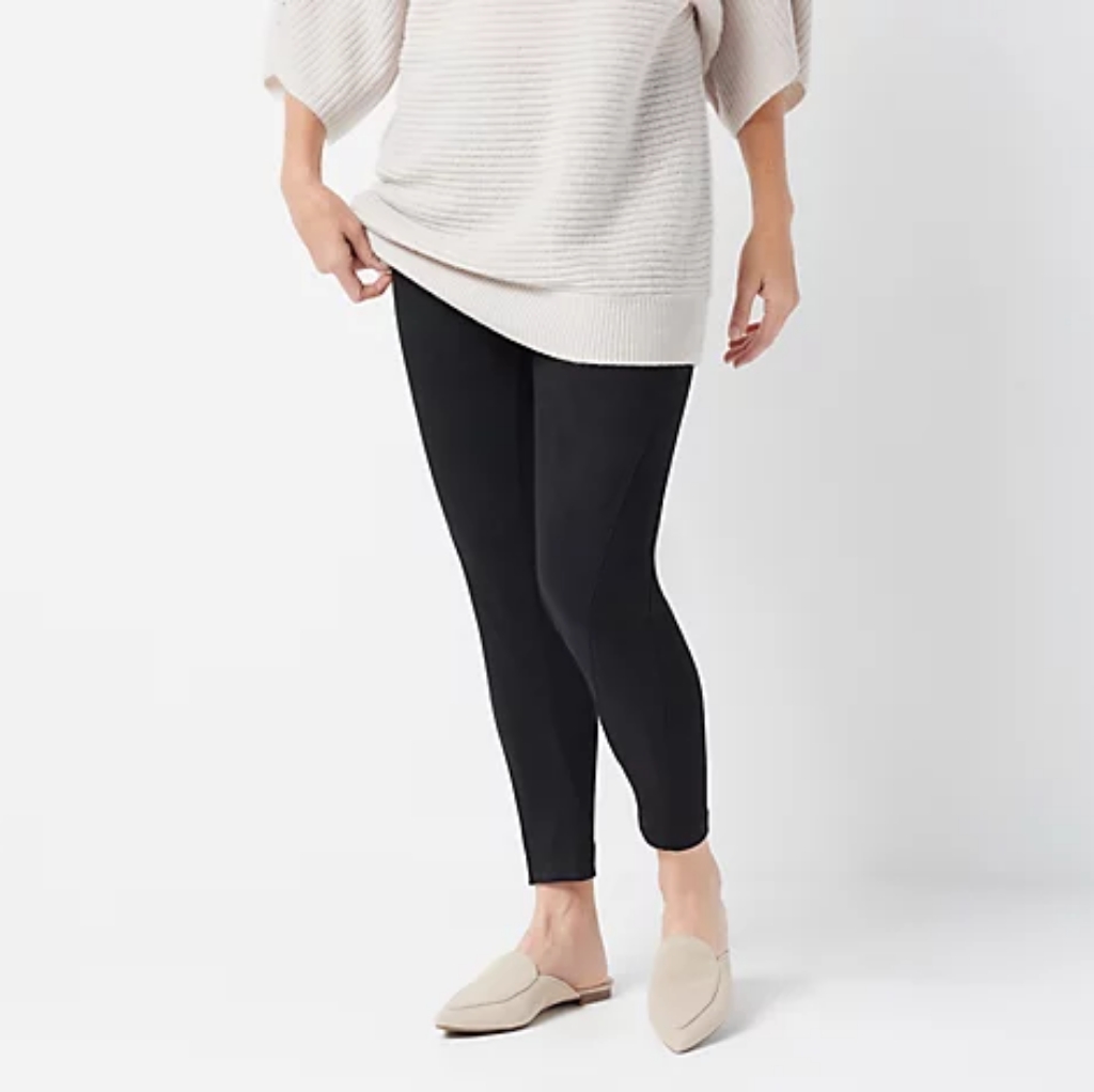 4/$50women With Control Faux Suede Ponte Leggings